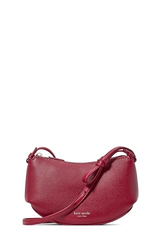 kate spade new york Loop Pebbled Leather Crossbody, Red Jam, One Size, Handbag