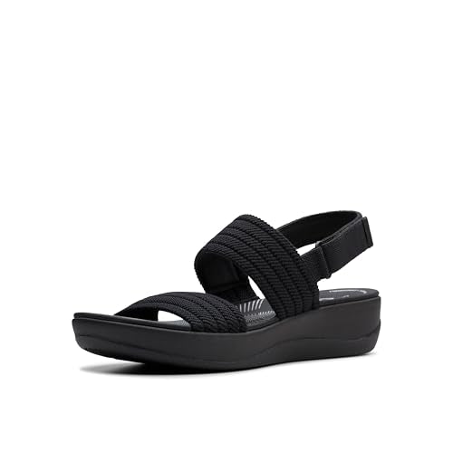 Clarks womens Arla Stroll, Black Textile, 6.5 UK