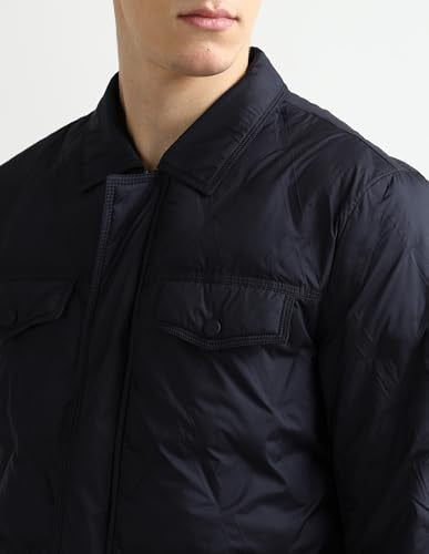 Arrow Sports Men's A-Line Coat (ASAKJK4788_Navy