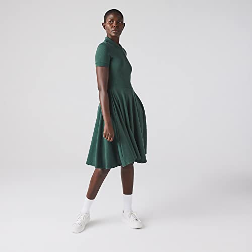 Lacoste Women's Cotton Modern below The Knee Dresses (EF16825HX_Green_40)