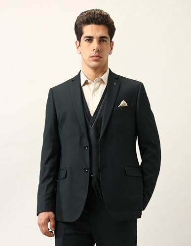 Arrow Men's Tailored Fit Ceremonial Three Piece Suit Dark Green