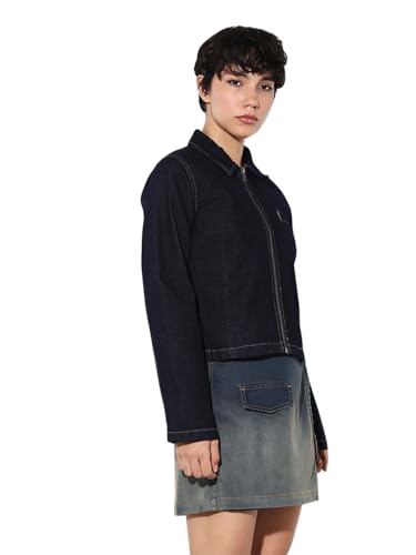 ONLY Women's Regular Fit Blue Jacket