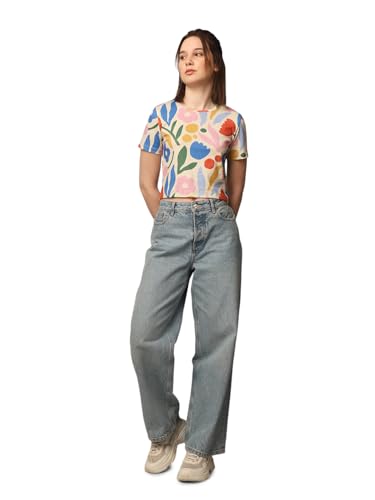 ONLY Women Regular Fit Multicolor T-Shirt