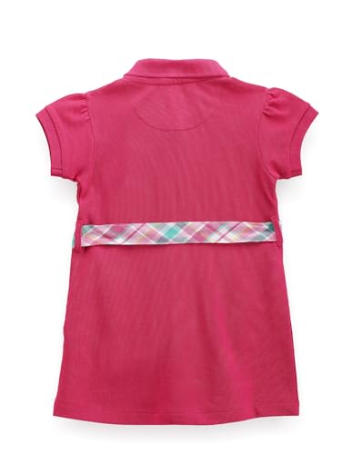 U.S. POLO ASSN. Girls Solid Cotton Polo Dress Pink