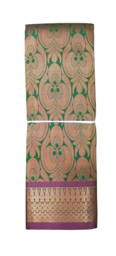 SREE KUMARAN Women's Kanchipuram Kubera Brocade Silk Pure Pattu Sarees With Blouse (VSK433-3)