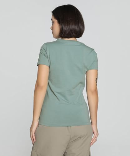 Puma Women's Slim Fit T-Shirt (629742_Green Moon