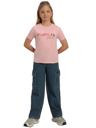 VERO MODA Girl Regular Fit Pink Tshirt