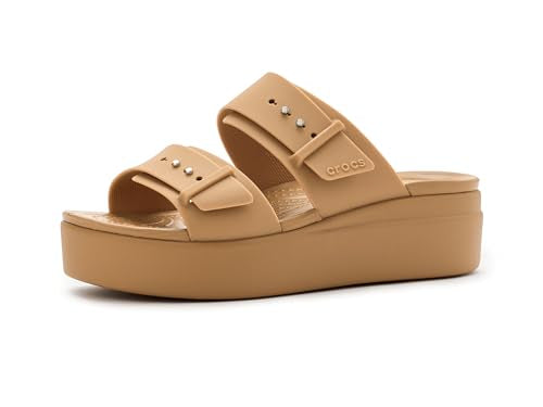 Crocs Brooklyn Buckle Women Sandal (Color-Brown | Size-6)