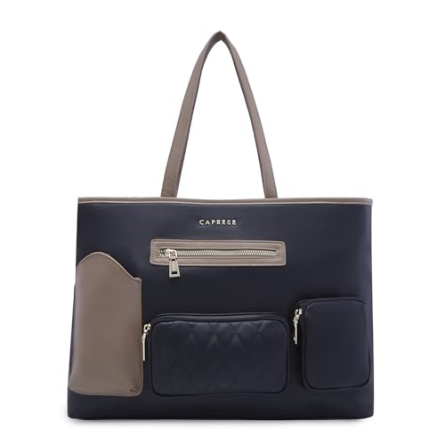 Caprese Roberta Tote Bag for Women (Large, Black)