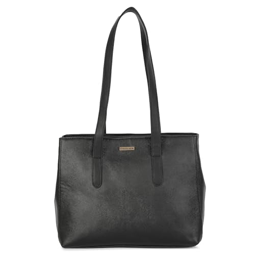 Fastrack Black Tote Bag For Women, Girls and Ladies | Laptop Tote Bag for Women | Fits Upto 14" Laptop | Ladies Purse Handbag