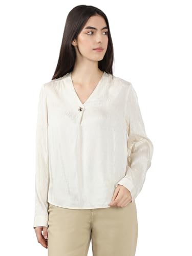 VERO MODA Women's Regular Fit Beige Top
