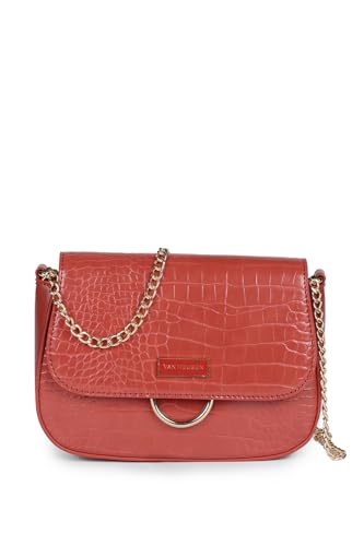 Van Heusen Women Red Textured Casual Sling Bag