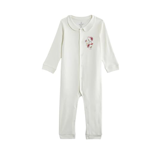 Mothercare Baby-Girls Printed Full Sleeves Sleepsuit - Off-White
