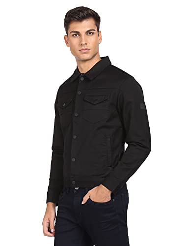 Arrow Men's Polyester Regular Jacket (ANAEJK4614_Olive_Medium)