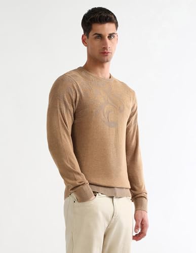 Arrow Men's Textured Regular Fit Sweater