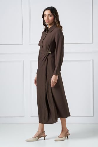 Annabelle by Pantaloons Womens Dress_SS26WWANDNJ00054F48A166_Chocolate Brown_M