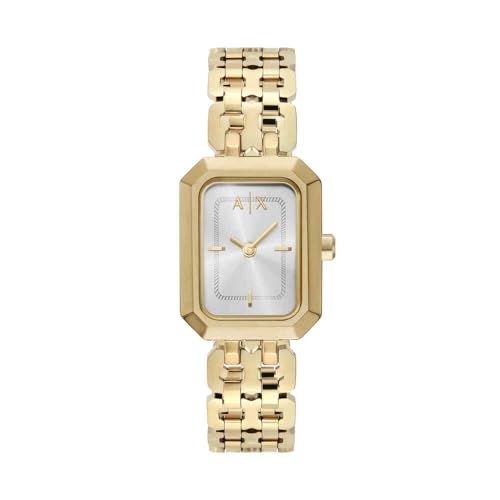 Armani Exchange Women's Analog Quartz Watch with Stainless Steel Strap AX5811, Gold, bracelet