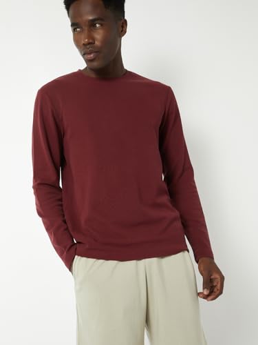 Max Men Textured Lounge T-Shirt(Red_XXL)