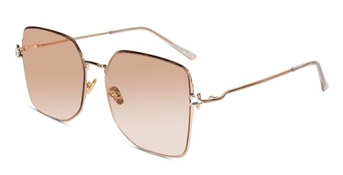 ELINE Square Sunglasses For Women | 100% UV Protected Glasses | Impact & Scratch Resistant glasses | Branded Stylish designer | Bronze | 7514