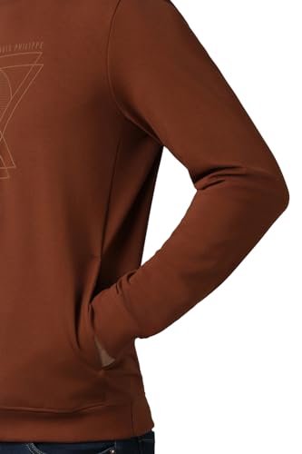 Louis Philippe Men Casual Brown Print Sweatshirt