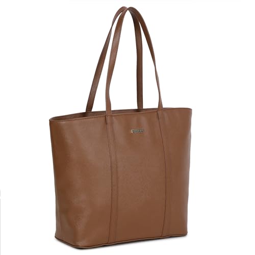 Fastrack Women's Essential Tote Bag | Fits Upto 14" Laptop | Top Zip Closure, Inner and Side Zip Pockets, Slip Pocket | Comfortable Shoulder Strap | Everyday Tote | Tote Bag for Casual Carry