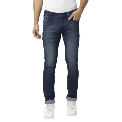 Pepe Jeans Men's Mid Rise Slim Fit Jeans Dark Indigo