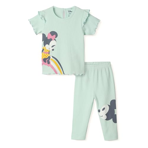Nautinati Girls' Cotton Minnie Mouse Print Set | Age 0-2 Years
