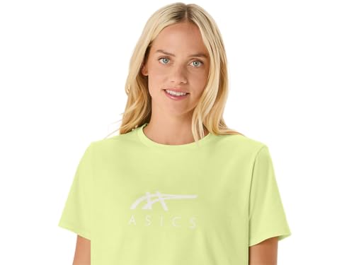 ASICS Womens Huddle Yellow Training CORE Stripe Graphic TEE - XS (2032D151.751)