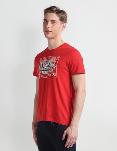 U.S. POLO ASSN. Men's Regular Fit T-Shirt (UDTSHS0733_Red