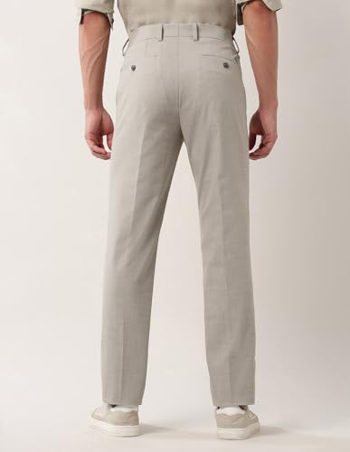 Arrow Newyork Men's Textured Dobby Autoflex Trousers Light Brown