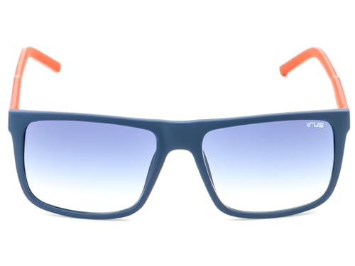 IRUS Men Rectangular sunglasses | 100% UV protection | Medium Size | Blue Gradient Polycarbonate lens