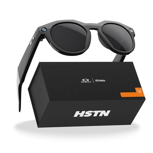 Oakley Meta HSTN, Black | Smart AI Glasses for Men, Women — Performance for Sports, Athletes — Camera, Audio, Video — 8 Hour Battery — 3K HD Resolution — Prizm™ Polarized Lenses