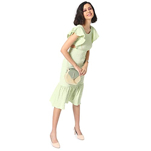 Campus Sutra Women Solid Stylish Mint Colour Casual Dresses(SUSU22_CSWSSDR5104_S)