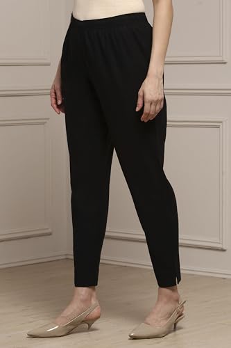Biba Women Black Slim Pants_XXL