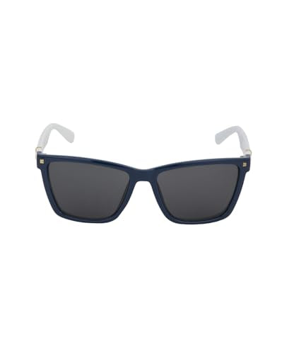 Carlton London Blue with White Toned and UV Protected Lens Rectangle Sunglass for unisex