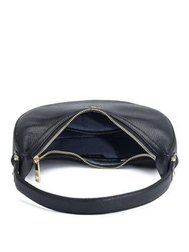 Da Milano Genuine Leather Black Hobo (Small) (01686OL)