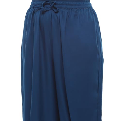 Rangriti Women Viscose Solid Palazzo(DORI19147_Blue_2XL)