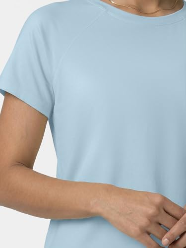 Enamor Cut N Sew Tee, Relaxed Fit, High-Low Hemline - A315