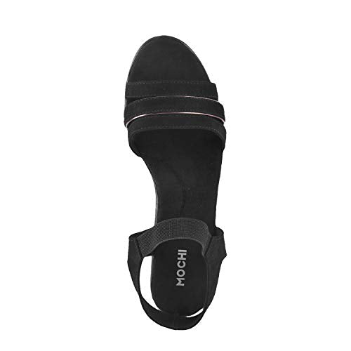Mochi Womens Synthetic Black Sandals (Size (5 UK (38 EU))