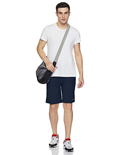 Van Heusen Athleisure Men Knit Shorts - Cotton Rich - Smart Tech, Easy Stain Release, Anti Stat, Ultra Soft, Moisture Wicking_50001_Navy_S