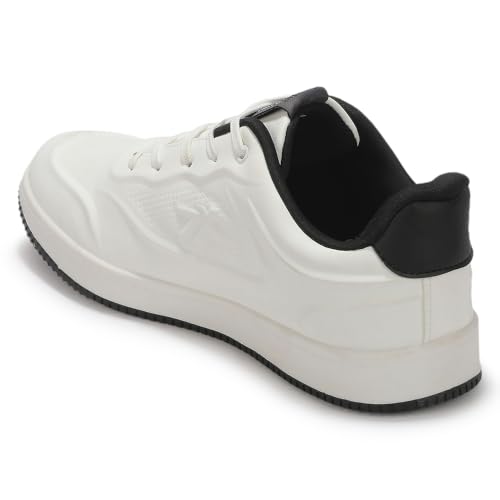 Liberty LEAP7X MILKSTO-1E White Sporty Casual Lacing Sneakers for Men - 41