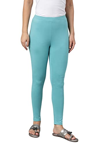 W for Woman Light Blue Solid Knitted Women's Tights