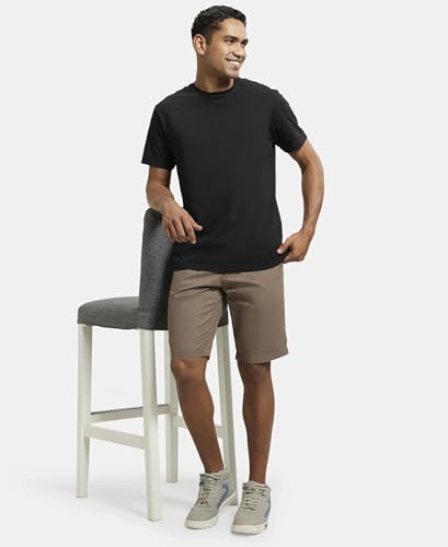Jockey Men's Regular Shorts (1203_Dark Khaki_L_Dark Khaki_Large)