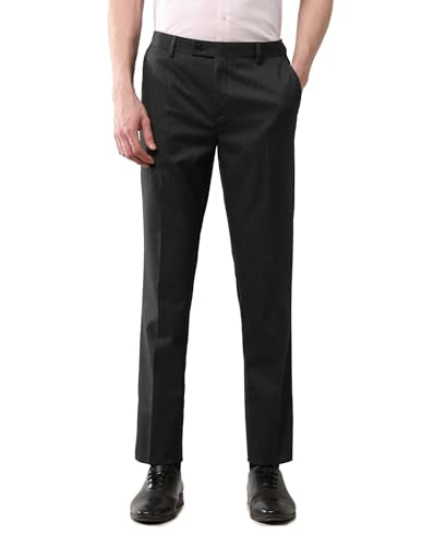 Arrow Tapered Fit Dobby Weave Trousers Black