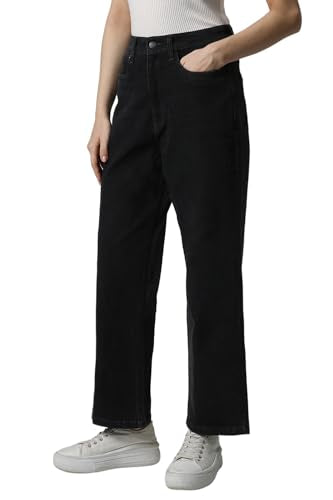 Van Heusen Women Black Dark Wash Regular Fit Jeans
