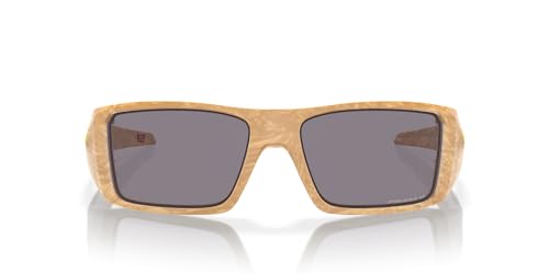Oakley Men's OO9231 Heliostat Rectangular Sunglasses, Matte Stone Desert Tan/Prizm Grey Polarized, 61 mm