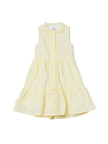 Max Girls Checked A-line Dress (Yellow_2-3 Y)