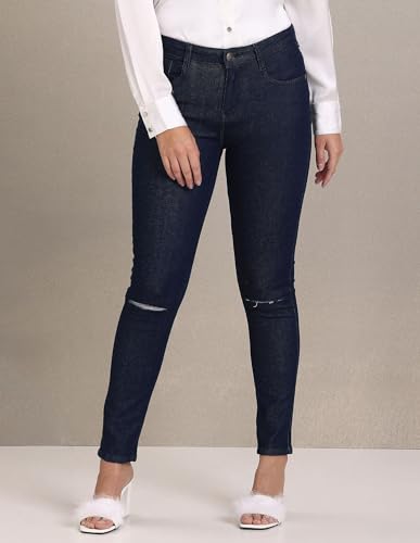 U.S. POLO ASSN. Women's Skinny Jeans (Uwaw22Jn032- Mid Blue_30)