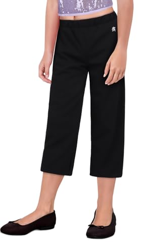 Allen Solly Girl's Regular Casual Pants (AGWBORGHI19914_Black_14 Years)