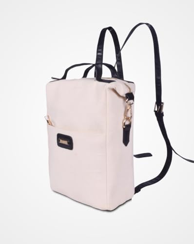STRUTT Leather Backpack Bags | Canvas & Leather Midi| For Women/Girls Office/College Stylish |Airportl bag | Casual | Stylish | Shoulder Bag for Girls College | Sling |Travel Daily Use